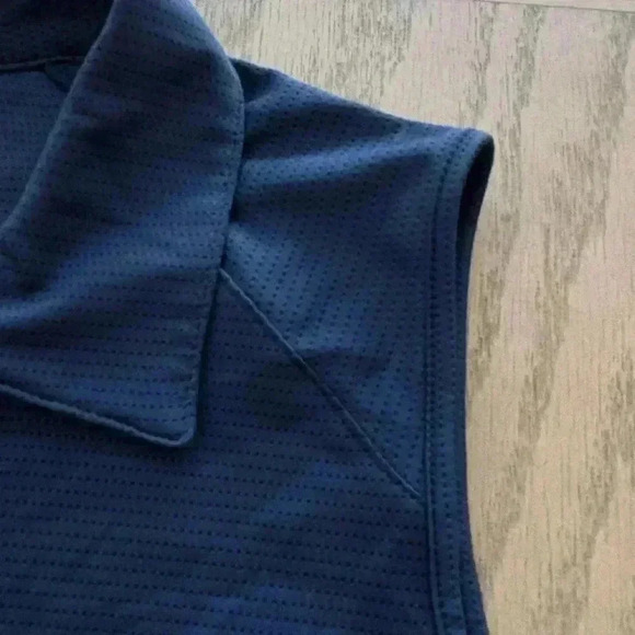 Court Haley Sleeveless Polo Navy Blue Medium - Picture 3 of 7
